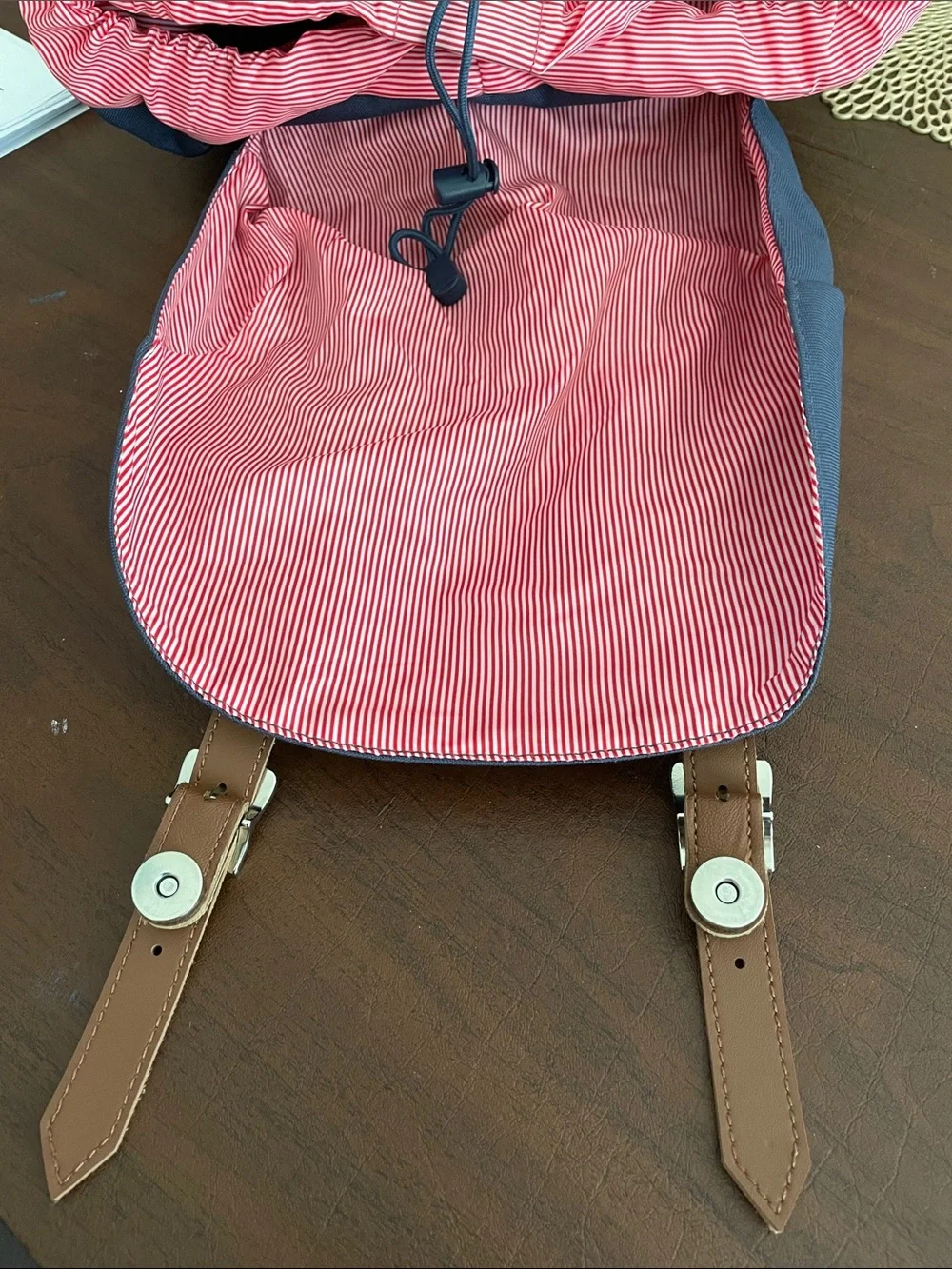 Herschel Little America Backpack - Navy with Brown Trim